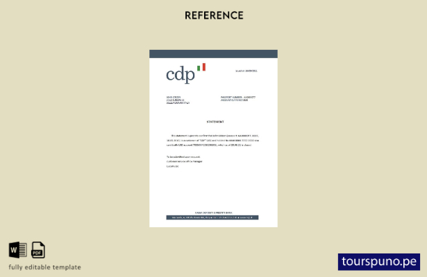 lista para imprimir plantilla de referencia de cierre de CDP de Italia